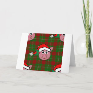 Cartes Pour Fêtes Annuelles cochon de noël