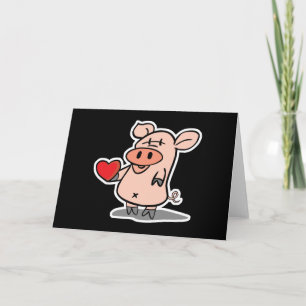 Cartes Pour Fêtes Annuelles cochon de valentine