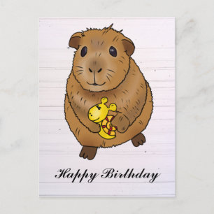 Cartes Pour Fêtes Annuelles cochon d'Inde et escargot