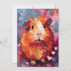 Cartes Pour Fêtes Annuelles Cochon d'Inde Saint-Valentin