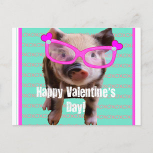 Cartes Pour Fêtes Annuelles Cochon mignon - Heureuse Sainte-Valentin