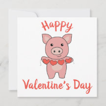 Cochon pour la Saint-Valentin Beaux animaux avec c