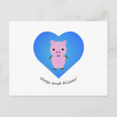 Cartes Pour Fêtes Annuelles Cochons et Bisous Cochon (Devant)