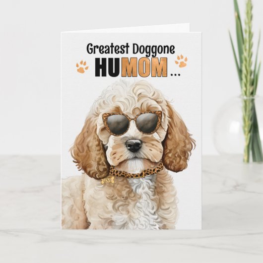 Cartes Pour Fêtes Annuelles Cockapoo Dog Greatest HuMOM Mother's Day (Devant)