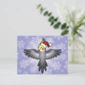 Cartes Pour Fêtes Annuelles Cockatiel de Noël (Debout devant)