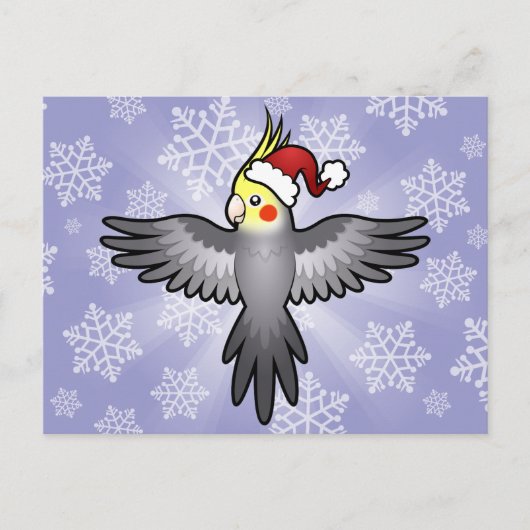 Cartes Pour Fêtes Annuelles Cockatiel de Noël (Devant)