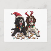 Cartes Pour Fêtes Annuelles Cocker de Noël Chiens espagnols (Devant)