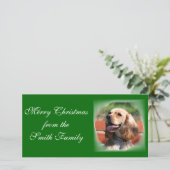 Cartes Pour Fêtes Annuelles Cocker Photocard de Joyeux Noël (Debout devant)