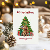 Cartes Pour Fêtes Annuelles Cocker Spaniel Chien Famille Noël