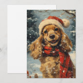 Cartes Pour Fêtes Annuelles Cocker Spaniel Christmas (Devant / Derrière)