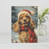 Cartes Pour Fêtes Annuelles Cocker Spaniel Christmas (Debout devant)