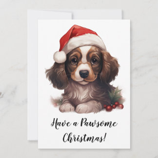 Cartes Pour Fêtes Annuelles Cocker Spaniel Festive Frolic Card