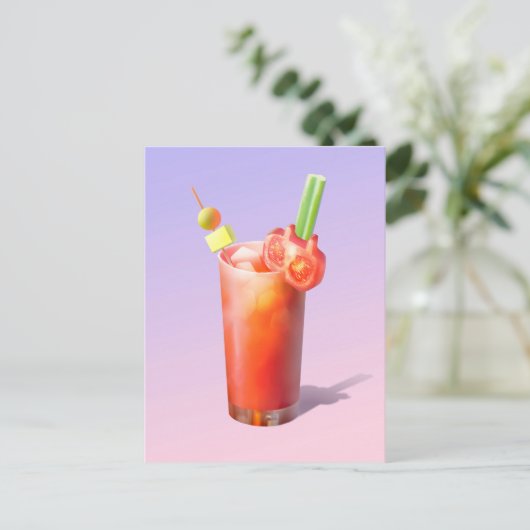 Cartes Pour Fêtes Annuelles Cocktail Creative Bloody Mary (Debout devant)