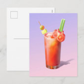 Cartes Pour Fêtes Annuelles Cocktail Creative Bloody Mary (Devant / Derrière)