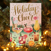 Cartes Pour Fêtes Annuelles Cocktail de Noël
