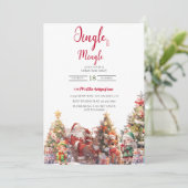 Cartes Pour Fêtes Annuelles Cocktail de Noël Jingle Et Mingle (Debout devant)