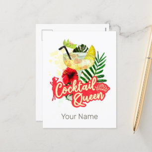 Cartes Pour Fêtes Annuelles Cocktail Queen Vintage Hen Bachelorette Party