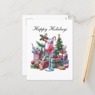 Cartes Pour Fêtes Annuelles Cocktails de Noël festifs