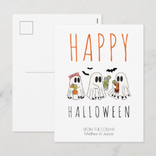 Cartes Pour Fêtes Annuelles Cocktails Fantômes Effrayants Drôle Adulte Joyeux 