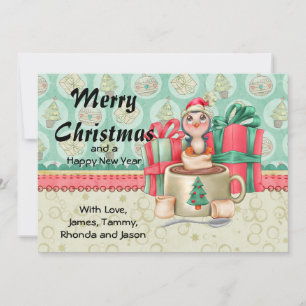Cartes Pour Fêtes Annuelles Cocoa Penguin voeux de Noël