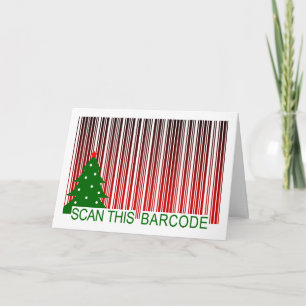 CARTES POUR FÊTES ANNUELLES CODE BARRE MERRY XMAS