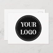 Cartes Pour Fêtes Annuelles Code QR noir élégant et élégant (Devant / Derrière)