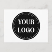 Cartes Pour Fêtes Annuelles Code QR noir élégant et épuré (Devant)