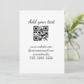 Cartes Pour Fêtes Annuelles code QR personnalisé simple ajouter votre nom text (Debout devant)