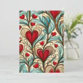 Cartes Pour Fêtes Annuelles Coeur (Debout devant)