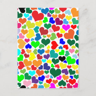 Cartes Pour Fêtes Annuelles coeur arc-en-ciel