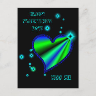 Cartes Pour Fêtes Annuelles Coeur arc-en-ciel avec étoiles, Bonne Saint Valent