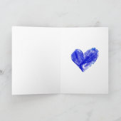 Cartes Pour Fêtes Annuelles Coeur bleu (Intérieur)
