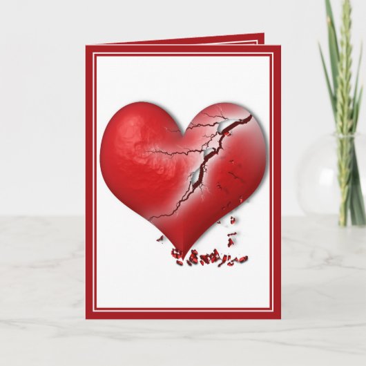 Cartes Pour Fêtes Annuelles Coeur brisant (Devant)