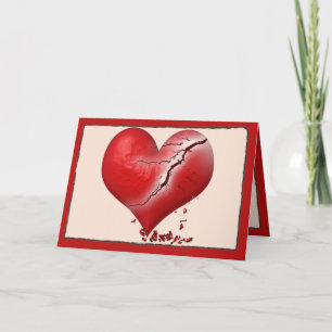 Cartes Pour Fêtes Annuelles Coeur brisant
