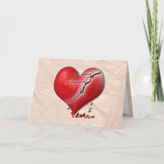 Cartes Pour Fêtes Annuelles Coeur brisant (Devant)
