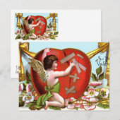 Cartes Pour Fêtes Annuelles Coeur brisé mignon (Devant / Derrière)