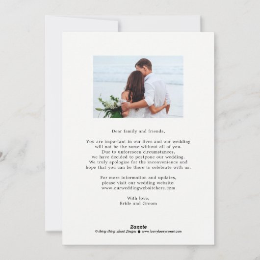 Cartes Pour Fêtes Annuelles Coeur Charmant COULEUR MODIFIABLE Réinitialiser La (Dos)