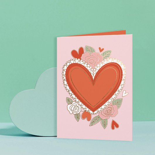 Cartes Pour Fêtes Annuelles Coeur classique Valentine