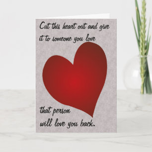 Cartes Pour Fêtes Annuelles Coeur coupé
