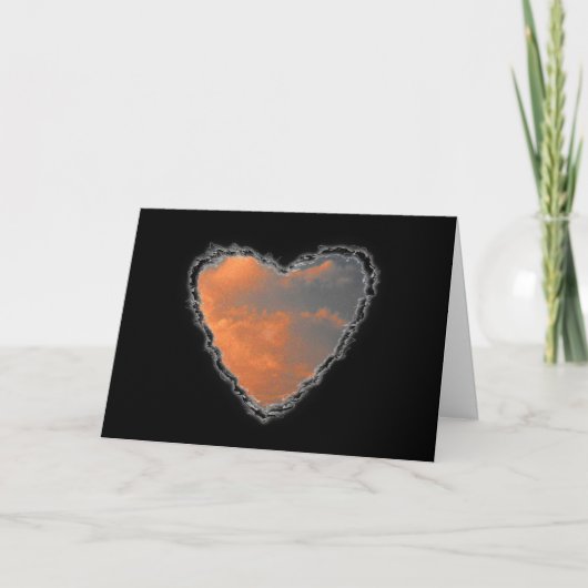 Cartes Pour Fêtes Annuelles Coeur dans les nuages Saint Valentin Amour (Devant)
