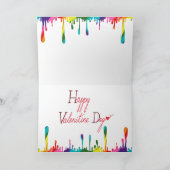 Cartes Pour Fêtes Annuelles Coeur d'arc-en-ciel (Intérieur)