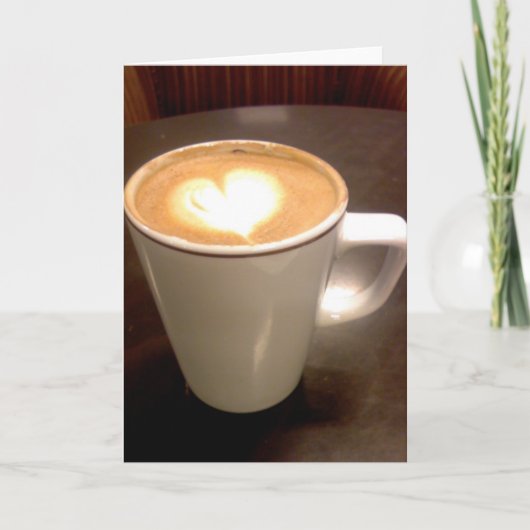 Cartes Pour Fêtes Annuelles Coeur de café (Devant)