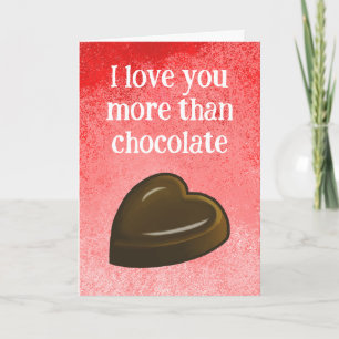 Cartes Pour Fêtes Annuelles Cœur de chocolat de la Saint-Valentin