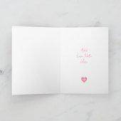 Cartes Pour Fêtes Annuelles Cœur de diamant aquarelle Gemme Glam Love Note (Intérieur)