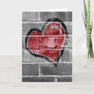 Cartes Pour Fêtes Annuelles Coeur de graffiti