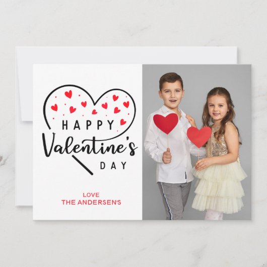 Cartes Pour Fêtes Annuelles Coeur de la Saint-Valentin (Devant)