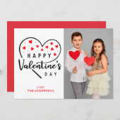 Cartes Pour Fêtes Annuelles Coeur de la Saint-Valentin (Devant / Derrière)