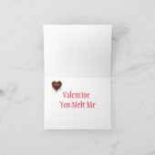 Cartes Pour Fêtes Annuelles Cœur de la Saint-Valentin au Chocolat Intense (Intérieur)