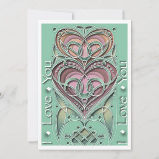 Cartes Pour Fêtes Annuelles Cœur de la Saint-Valentin de style celtique