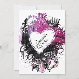 Cartes Pour Fêtes Annuelles Coeur de marbre rose vif Lupercalia Valentine